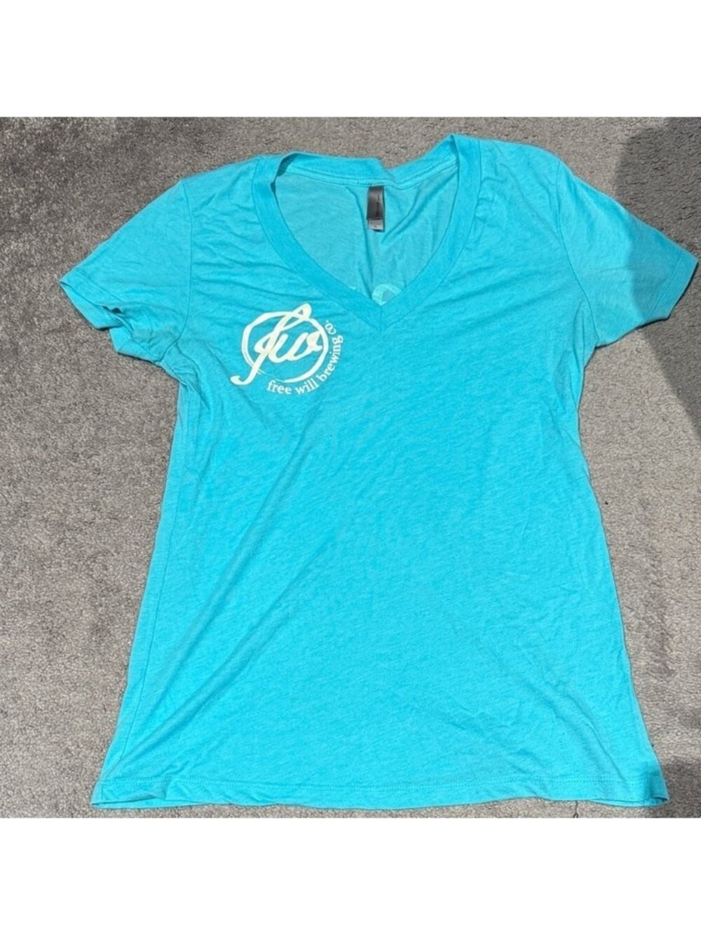 Next Level Apparel Turquoise V-Neck Tee
